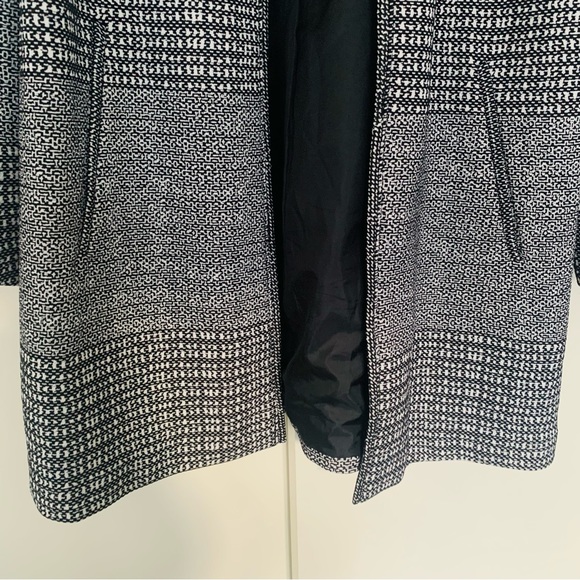 H&M Black White Checkered Open Overcoat - Picture 7 of 11